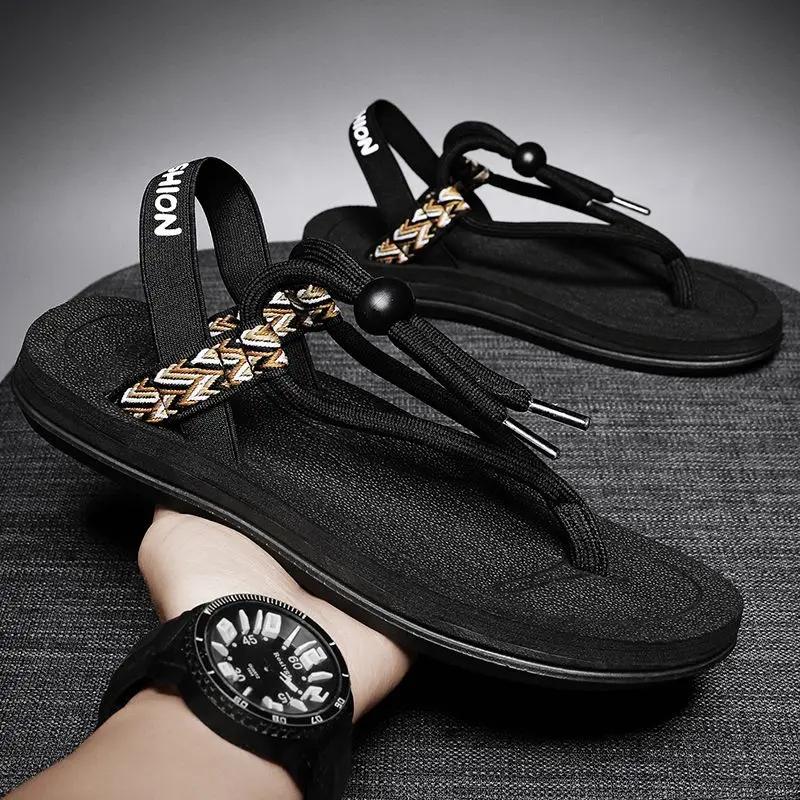 

Fashion Height Men s Sandal Couple with Platform Comfortable Luxury H Color 39 Number 41 Barefoot Designer Open Toe Original Male Shoe 36