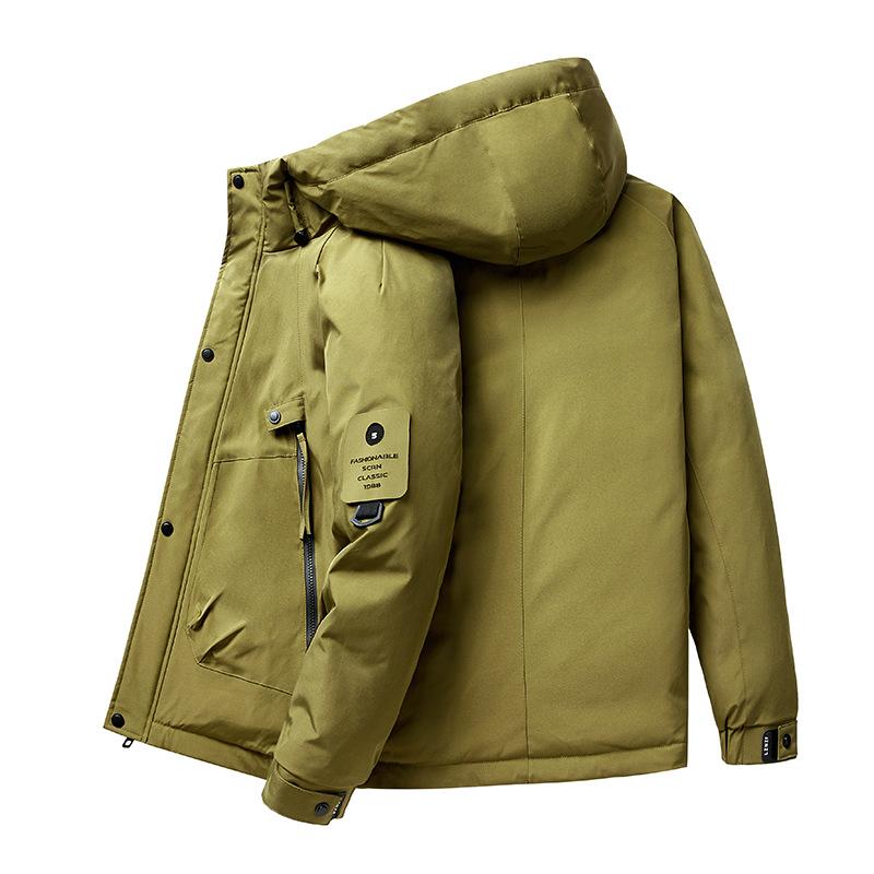 Winter New Trend Hooded Down Jacket Men's Regular Winter Coat