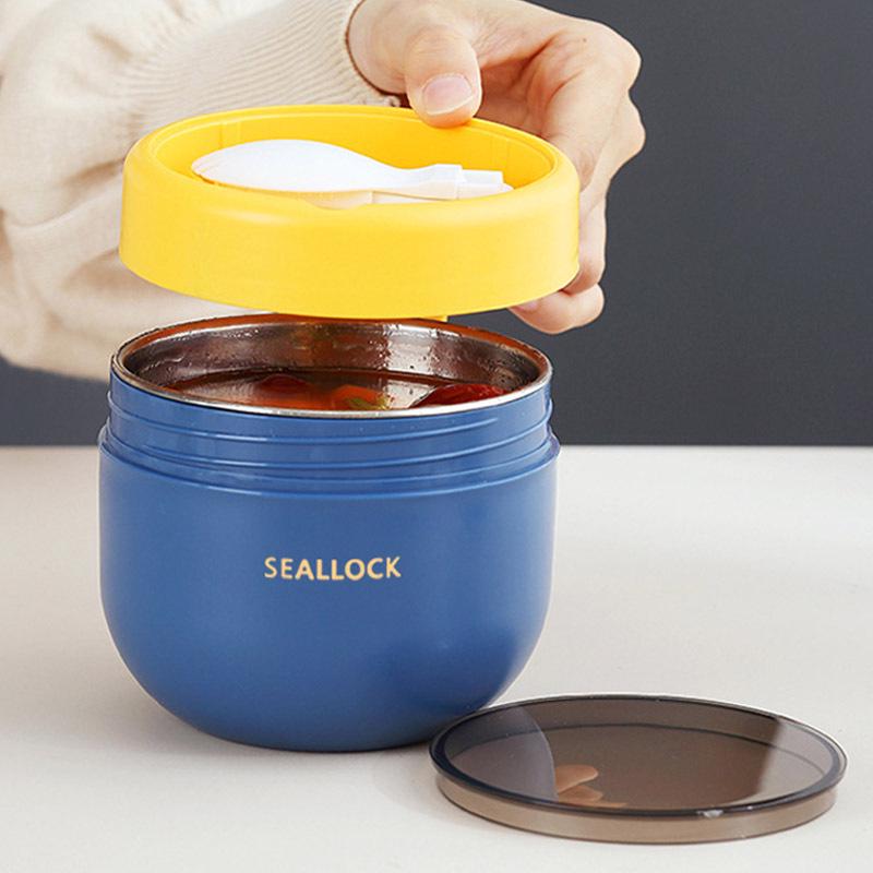 304 Edelstahl Isolierte Haferflocken- & Joghurt-Schüssel - Tragbarer Frischhalte-Lunch-Behälter