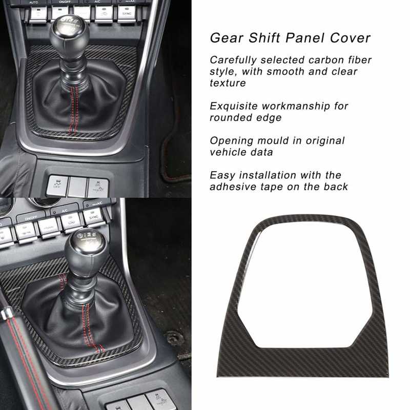 Schalthebel-Abdeckung, Kohlefaser-Stil, Mittelkonsolen-Getrieberahmen-Aufkleber für Subaru BRZ ZN8 ZD8