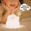 Rechargeable Chicken Silicone Night Lights Touch Control Dimmable Bedside Lamp Silicone Texture for Kids Nursery Room A0KF