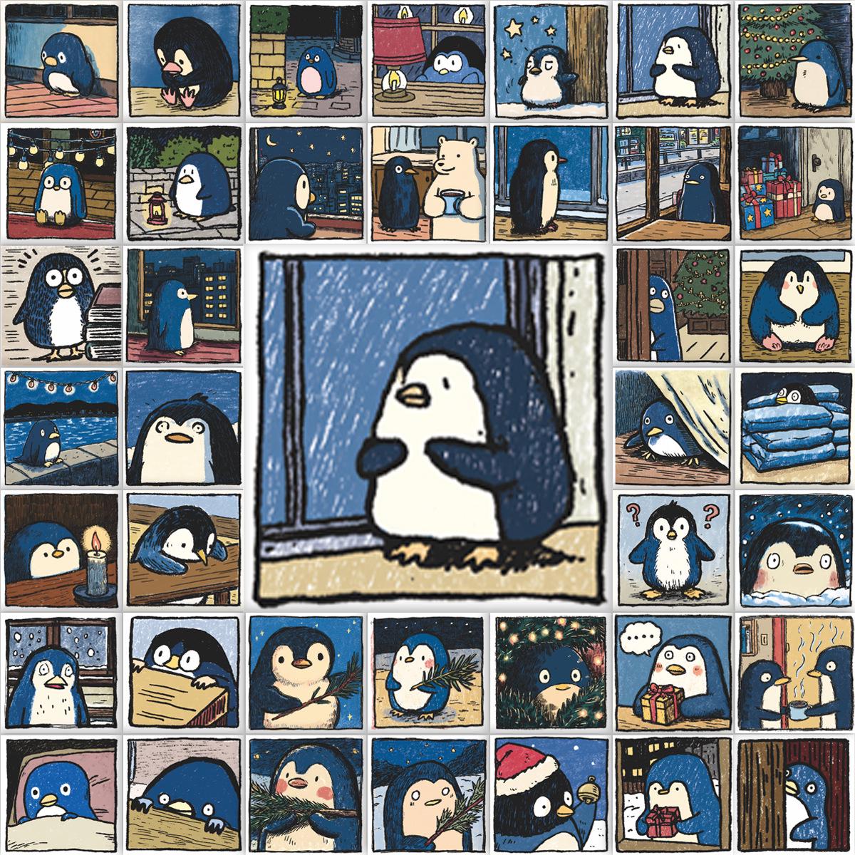 48 Waterproof Cartoon Penguin Stickers for Motorcycle & Suitcase Decoration no