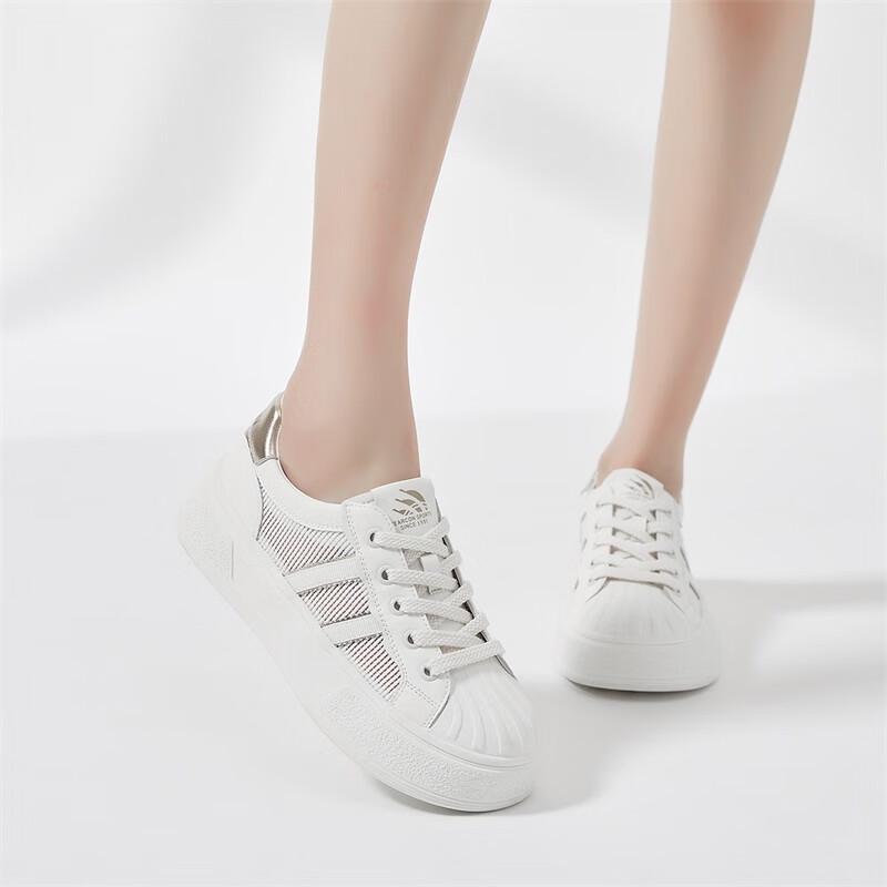 Yearcon Women's Breathable Shell-Toe Sneakers
