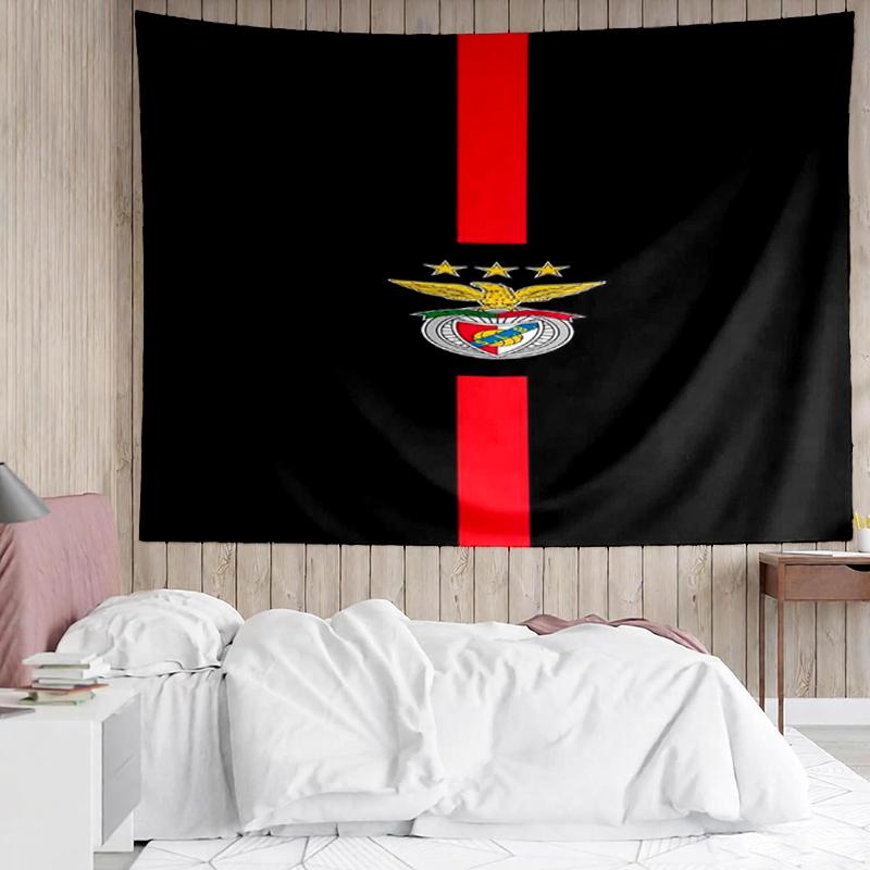Benfica Print Tapestry, Backdrop, Easy Setup, Ideal for Bedroom, Office & Living Room, with Aesthetic Wall Hanging Decor.