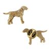 Dalmatian, Carriage Dog, Spotted Coach Dog I - Gold-plated Pin Brooch, Elegant Dog Ornament, Unique Pin by Brand