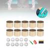 10Pcs Billiard Cue Stick Ferrules Pool Accessories Copper Hoops Dia 10mm