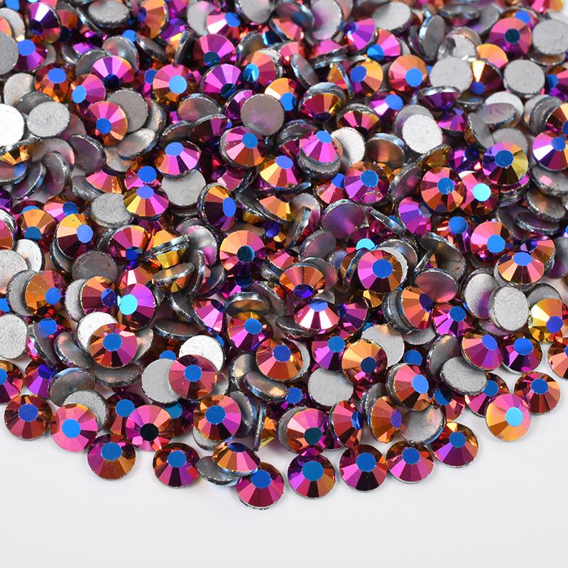 New Misty Rose Colors Glass Rhinestones SS6-SS30 Non Hotfix Crystals Flatback Crystal Rhinestones for Nail Art DIY
