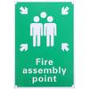 Notfall-Sammelplatzschild Außen-Feuer-Sammelplatzschild PVC-Plattenschild Betriebliches Brandschutzschild für Büro Bar Garage