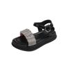 Kindersandalen für Mädchen Prinzessin Sommer Strassriemen Strandsandale Mode Lässig Kinder Schule Zehensandalen Dicke Sohle