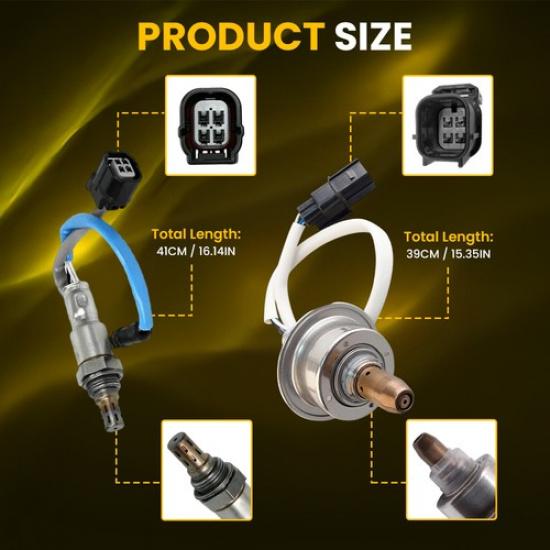 2X Up+Downstream Oxygen Sensor For 16-20 Acura ILX 2.4L L4 /15-20 Acura TLX EOOK