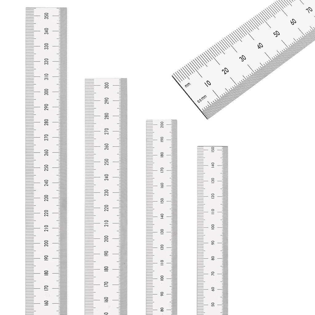 6 Inch Machinist Ruler, 4-Pack Stainless Steel Precision Scale Ruler with Inch/Metric Etched Markings, Dual Side Measuring Rule for Engineers, Dr