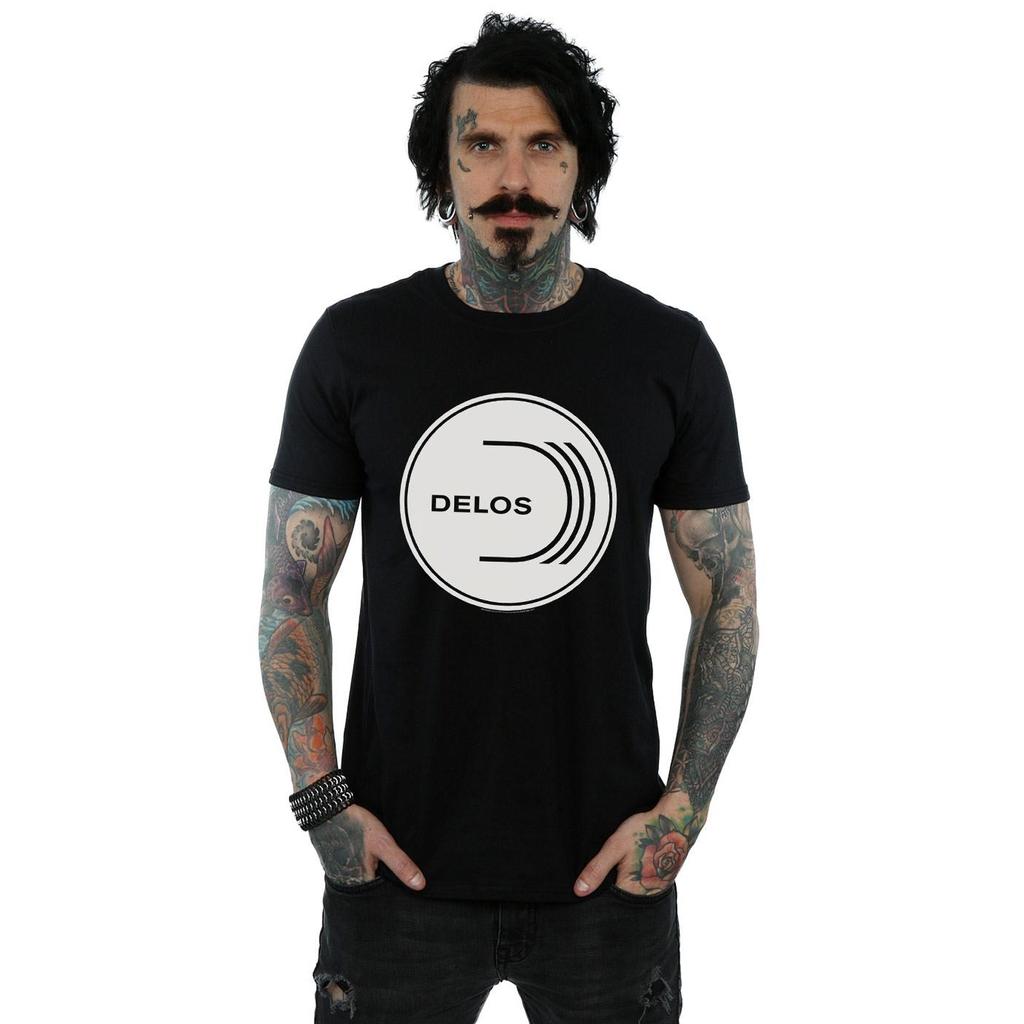 Westworld Herren-T-Shirt „Delos“ mit kreisförmigem Logo