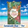 Decorative Artwork Theme Beach Towel Personalized Custom Name & Text Soft Quick Dry Beach Towel for Swimming Travel