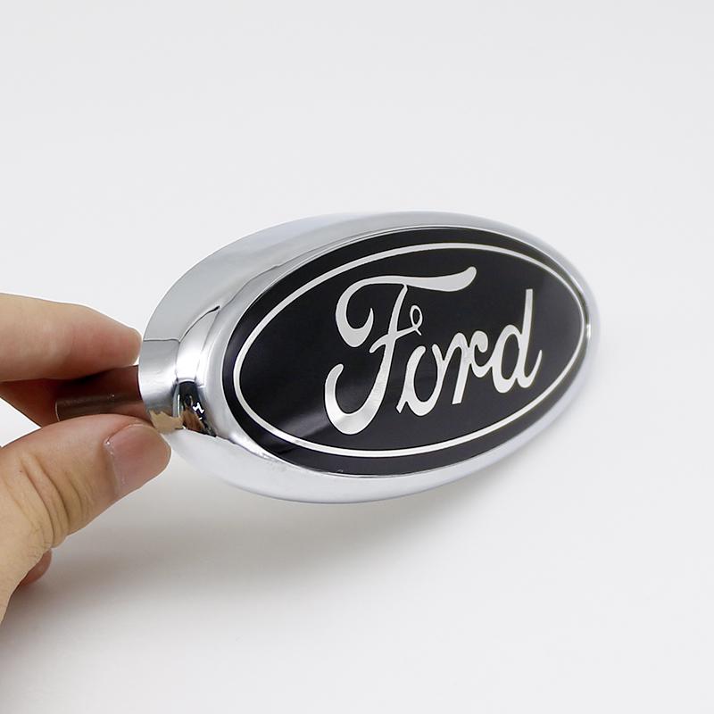 Ford 14,5 cm Auto Voorhoofd Motorkap Logo Achterkofferbak Badge Sticker Voor Mondeo Focus Fusion MK2 MK4 F150 Auto Embleem Styling