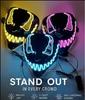 LED-lit Venom Mask – Neon-lit Role-play Mask, Ideal for Halloween, Carnivals, Nightclubs and Parties