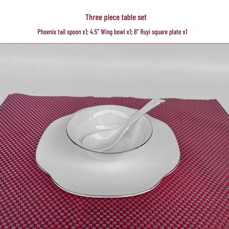 Luxurious Gold Rimmed Bone China Table Setting for Upscale Hotels and Private Clubs