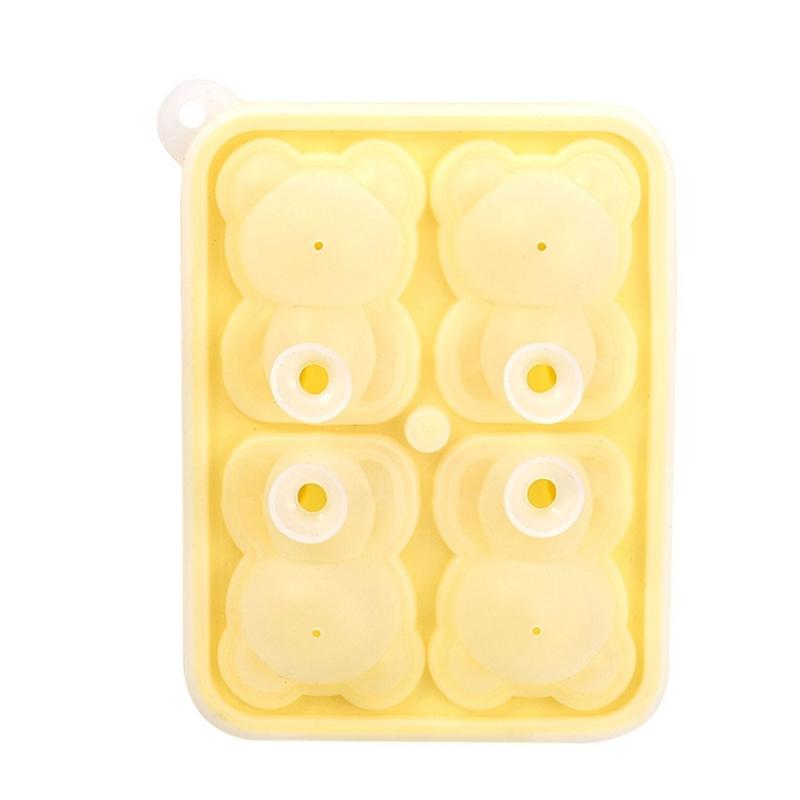 2 Pack Silicone Ice Tray Ice Cube Maker Bear Shape Silicone Ice Molds Ice Maker Silicone Ice Molds Suitable for Ice Cube