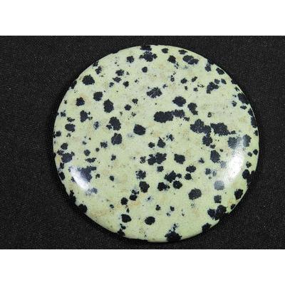 38X38MM Natural Dalmation Jasper Round Gemstone Crystal Loose Cabochon 55Cts SK-2907