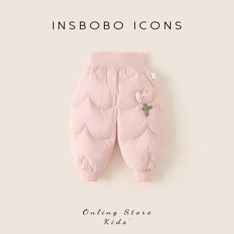 Baby down Pants Winter Clothing Baby Pants 2025 Winter New Children s down Trousers 90 White Duck down Warm Pants Pink 100