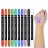 Body Art Markers for Skin 10 Color Double Tip Temporary Skin Markers Washable Art Supplies for Drawing Daily Men Women Teens