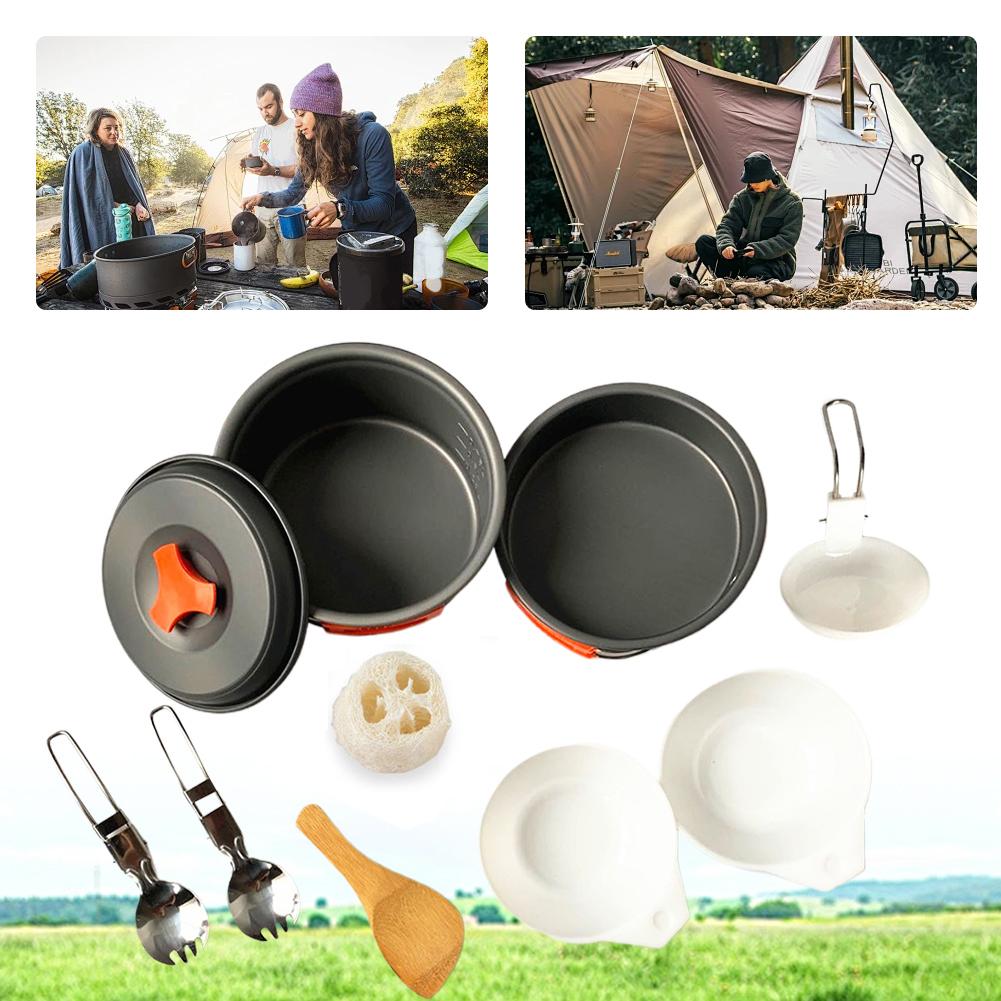 

uk* 11 шт. портативная наружная кухонная утварь походная кухонная утварь походный набор для приготовления пищи