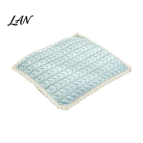 Soft Plush Seat Cushion Chair Pad with Ties, Non Slip Lace Trim, Thickened for Kitchen Stools 16 X Inch Washable Dining Office Pads Leisure Chairs