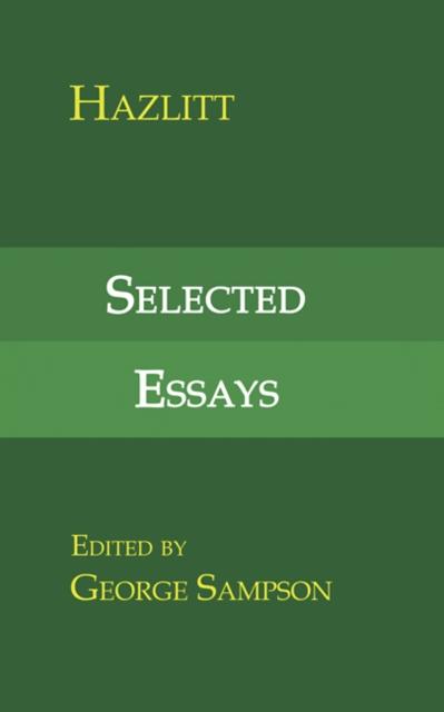 The Selected Essays Book