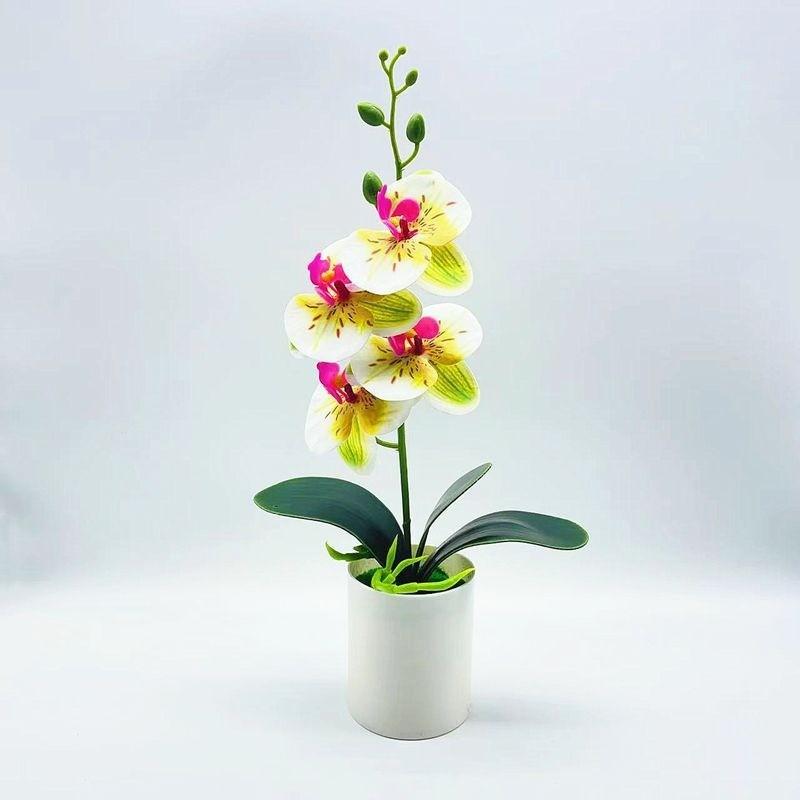 Artificial Plastic Phalaenopsis Flower Bonsai For Event Decoration Home Styling