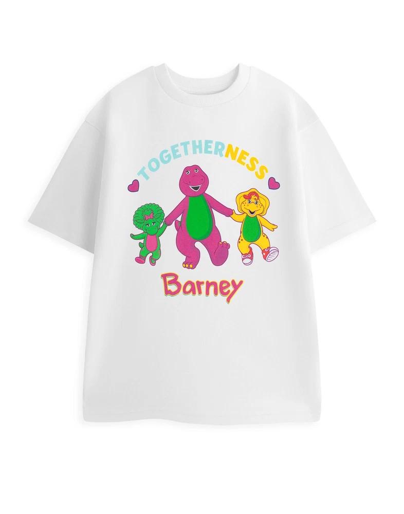 Barney Short Sleeved TShirt womens White Official Merch M