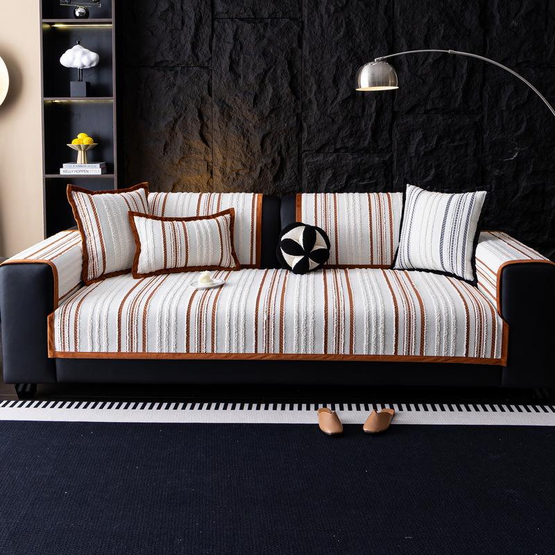 Medieval Chenille Sofa Cushion  New Four-Season Universal Straight Row Leather Sofa Seat Cushion Cover Cloth Towel