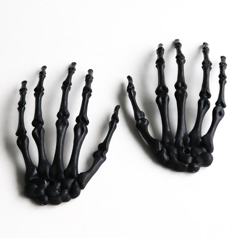 1 Paar Halloween Falsche Skelett Hände Knochen Gruselige Menschliche Hand Horror Requisiten für Halloween Party Dekoration Zubehör Spukhaus