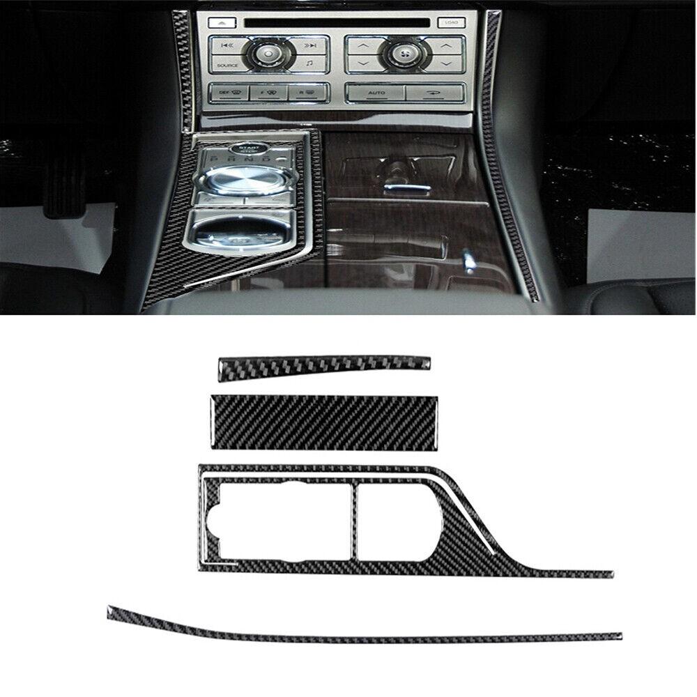 Carbon Fiber Interior Center Console Panel Trim Cover for Jaguar XF 2009-2011