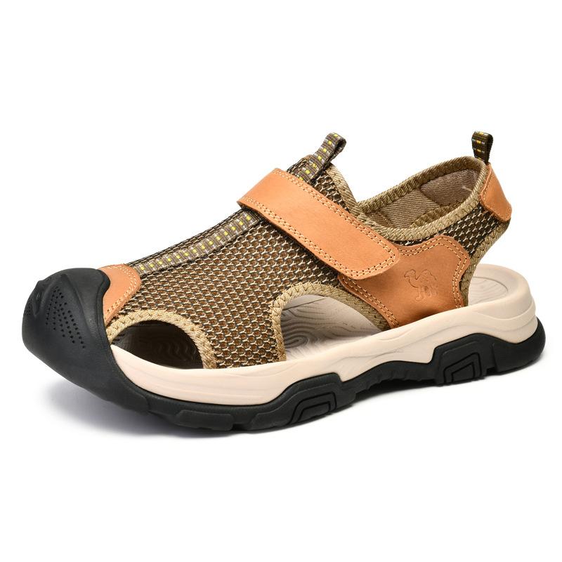 Large size men's shoes summer new bag head sandals breathable non-slip deodorant outdoor leisure wading beach shoes men