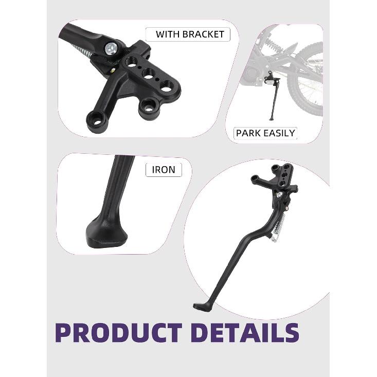 Ensemble béquille pour E Ride Pro, Ensemble béquille en fer avec support pour vélo électrique Eride Pro SS/S/SR