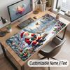 Christmas Winter Theme Customized Mouse Pad Personalized Print Name Text Desk Mat For Home Office Table Decor