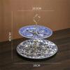 British Glaze Tableware Storage Plate Kitchen Supplies Double Layer Double Cake Fruit Plate Holiday Party Party Home Decoration