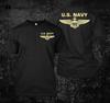 Us Naval Aviator Custom Unisexs Back And Front TShirt Tee White Undershirts Unisex