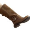 Spot version~ Maillard round head short boots retro western cowboy boots versatile and thin metal buckle thick heel knight boots
