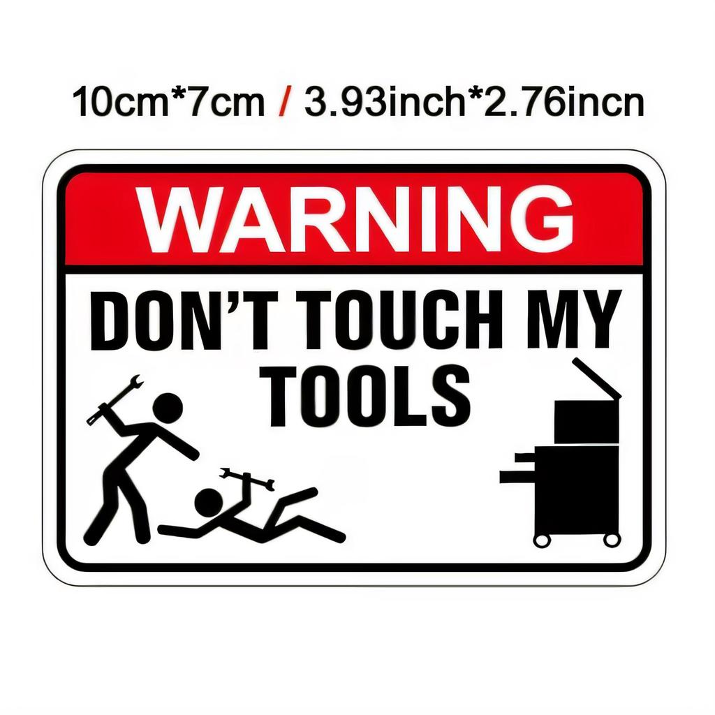 Tin Sign Metal Warning DONT TOUCH MY TOOLS Funny Garage Workshop Safety Plaque Vintage Retro Wall Decor for Man Cave Bar Shed