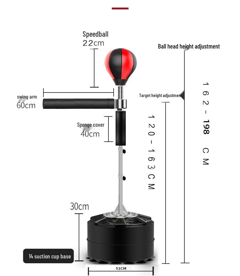 Boxing Reaction Target Trainer: Rotating Vertical Stick for Adults & Kids