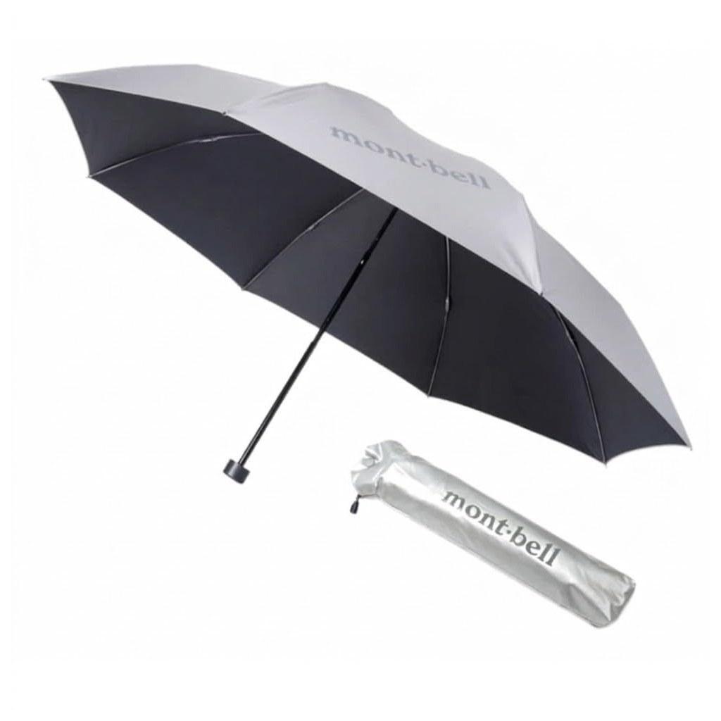 Montbell Sunblock Umbrella 55 Folding UV Ladies Mens Sun Rain Shine Lightweight Heat Shield Protection Compact Silver