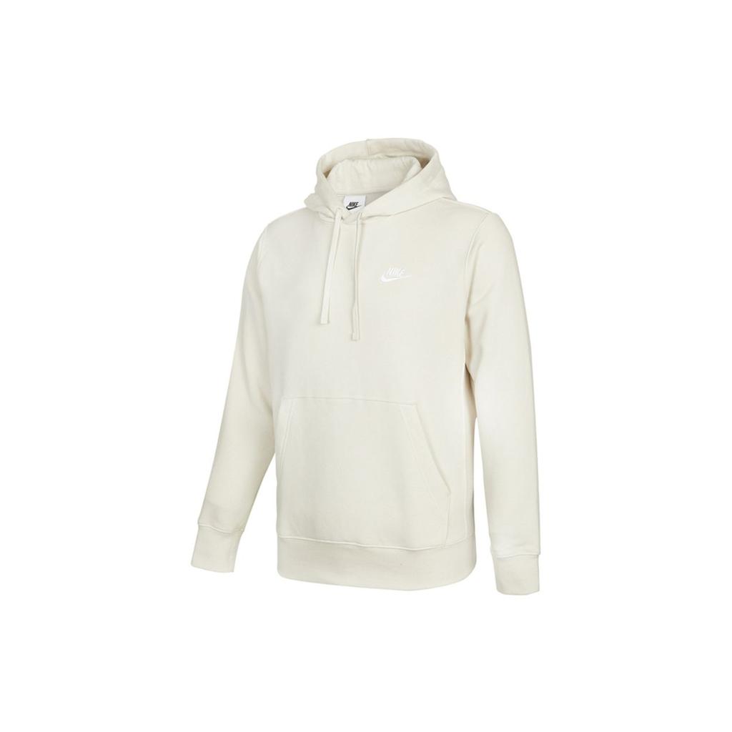 Nike Sportswear Club Fleece Pullover Hoodie Men Tops Ivory-White BV2655-072