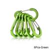 6 Pieces 12 Pieces Outside Camping Multi-tool Carabiner Steel Small Carabiner Clip Fishing Accessories High Quality Practical Daily Use