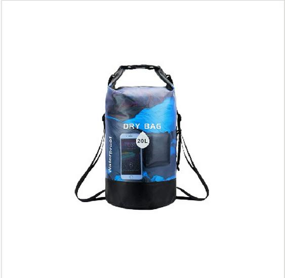 Waterproof Semi-Transparent PVC Outdoor Dry Beach Bag for Rafting