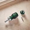 Stubby ratchet driver with 6 bits