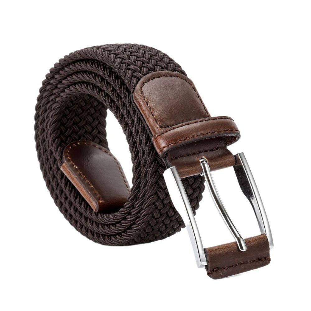 Leather Weave Belt Men Adjustable Braided Waist Belt Fashion Nylon Woven Belts  Male