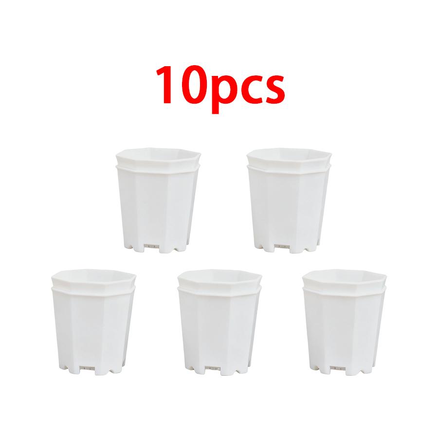 

10/20pcs Plastic Octagonal Flowerpot Succulent Plant Flower Nursery Pot Indoor Outdoor Balcony Garden Office Decor Supplies XJM