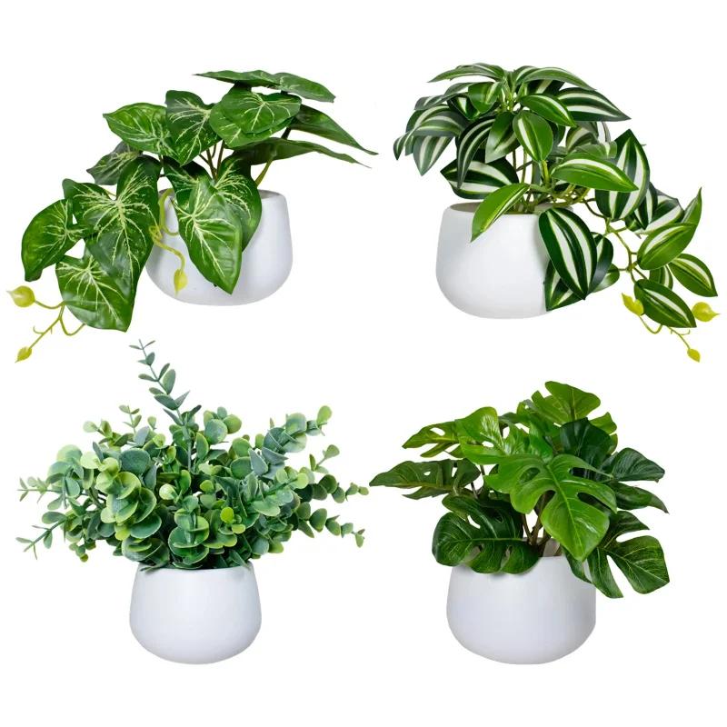Top Quality Simulated Green Potted Plants, Suitable for Daily Home Decoration. They Can Be Placed on Windowsills and Desktops