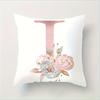 Abc Letter Floral Alphabet Decorative Pillow Cover Indoor Outdoor Party Farmhouse Home Decor Peach Skin Monogram Aesthetic Art