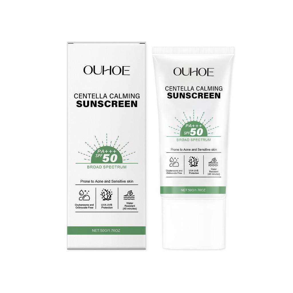 SPF 50 Facial Sunscreen Anti Sunlight Defense UV Rays Improve Dry Prevent Sunburn Summer Waterproof Soothing Centella Sunscreen